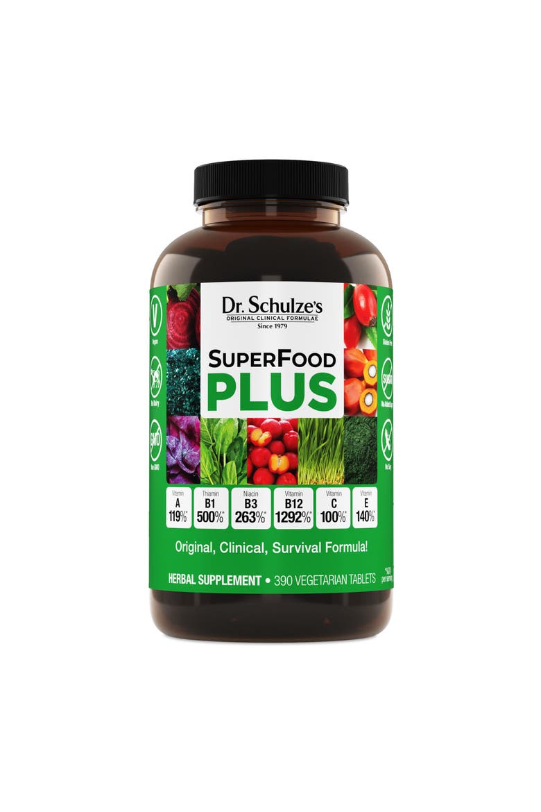 SuperFood Plus Supplement for Overall Wellness, Metabolism and Daily Energy Support, Gluten-Free, Dairy-Free, Main, color, Brown