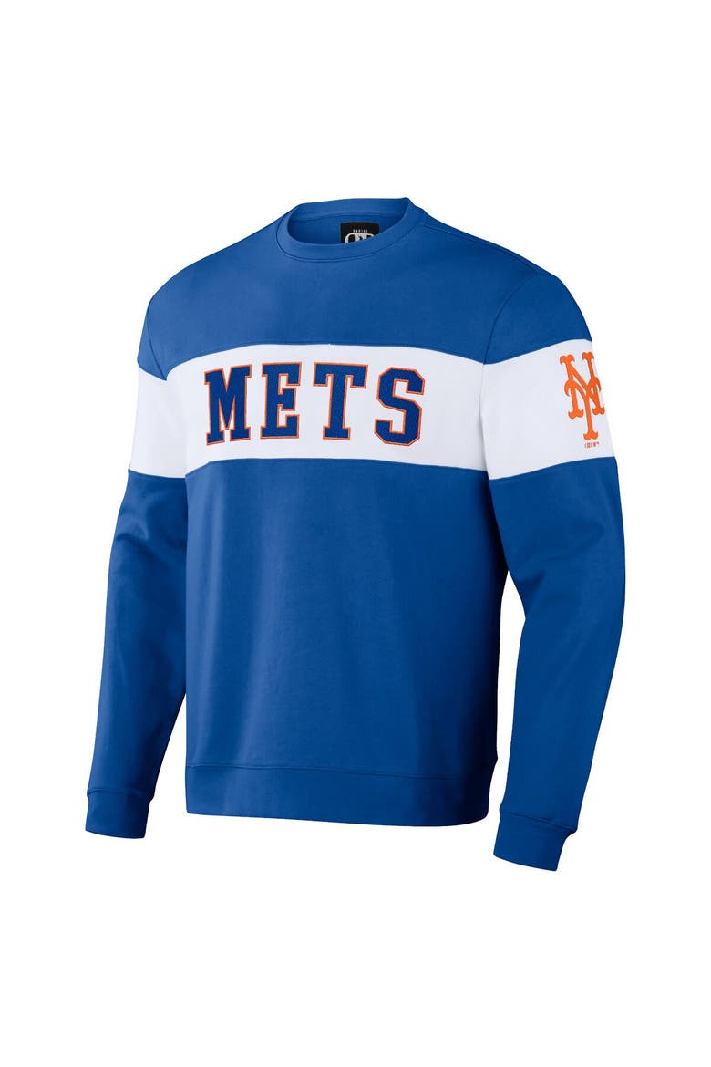 Men's Darius Rucker Collection by Fanatics Royal New York Mets Stripe Pullover Sweatshirt, Alternate, color, Royal