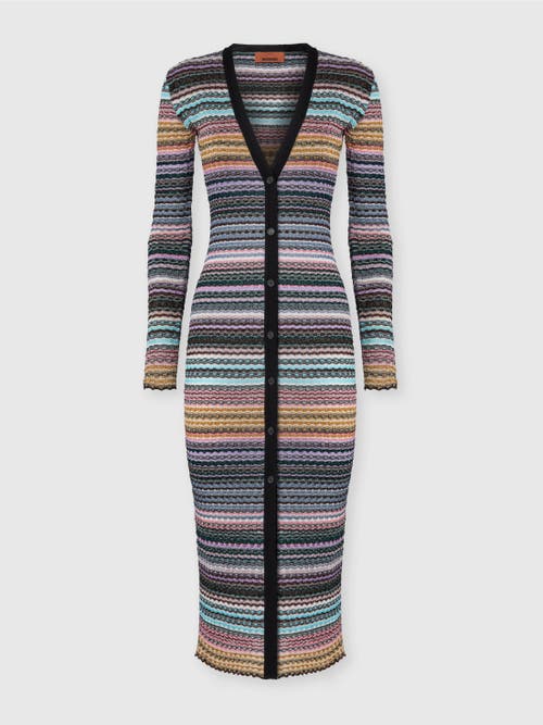 Missoni Striped-pattern Buttoned Cardigan In Multi