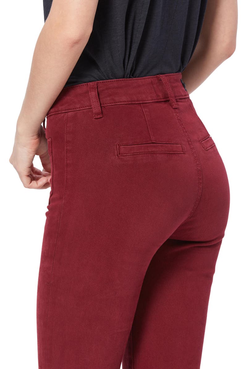 PAIGE Claudine High Waist Patch Pocket Crop Flared Jeans, Alternate, color, Vtg Cabern