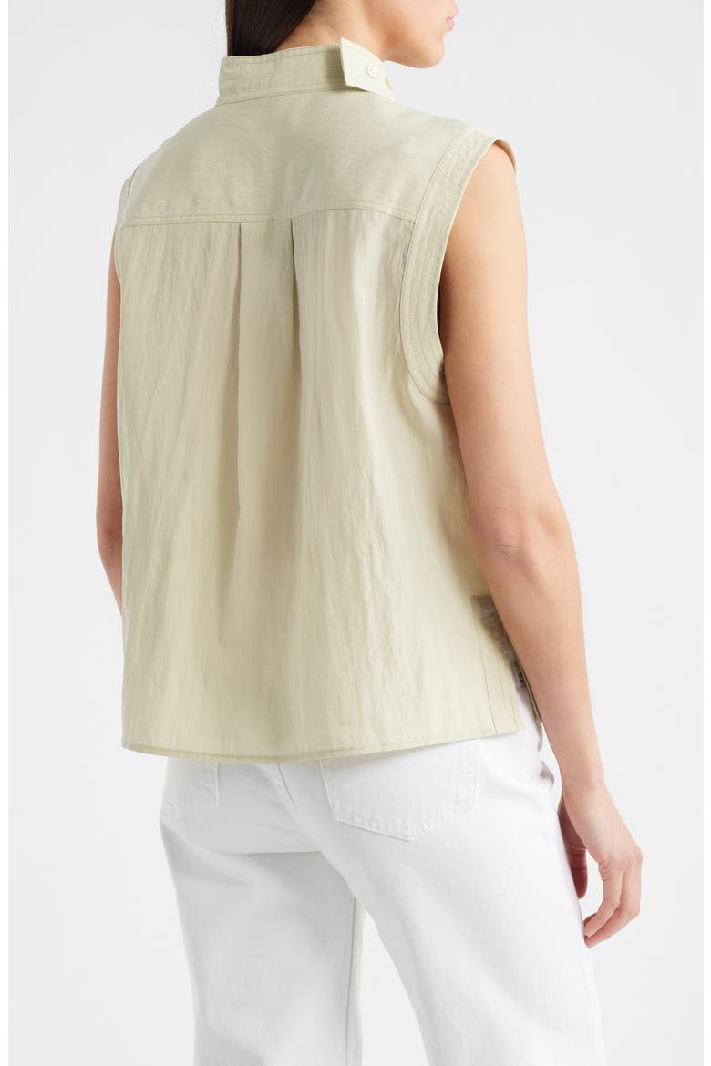 Sleeveless Cowl Neck Top, Alternate, color, GREEN DUSTY LIGHT