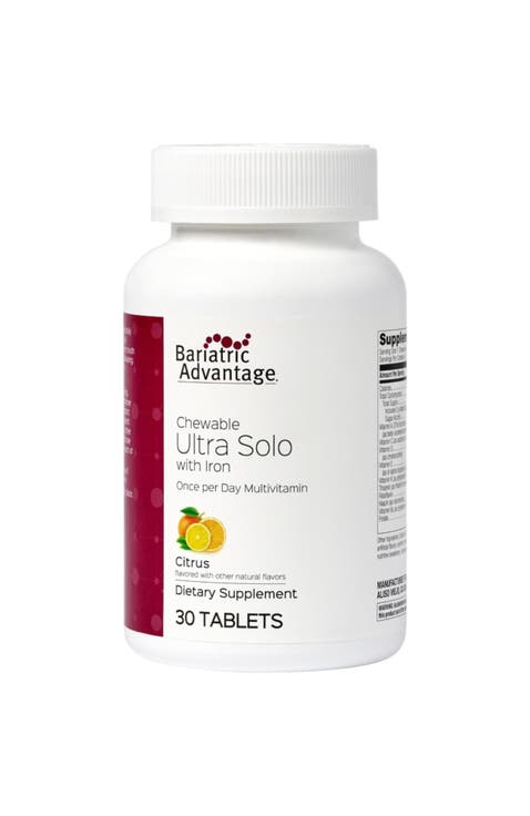 Chewable Ultra Solo with Iron Daily Multivitamin Citrus 30 Count
