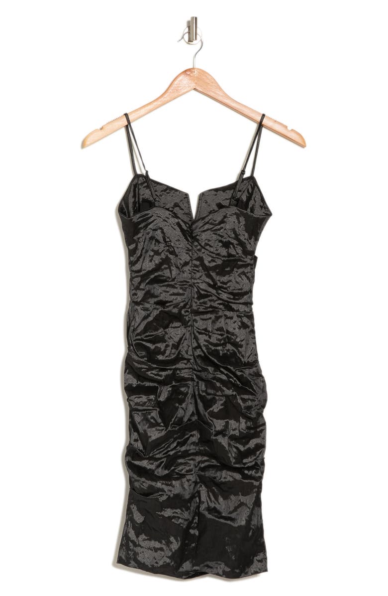 Nicole Miller Techno Metal V-Bar Minidress, Alternate, color,