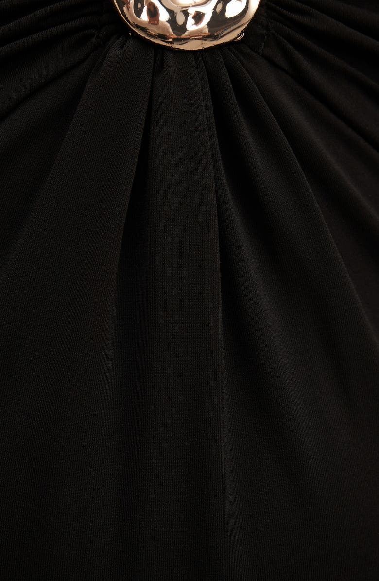 Ever New Behati Jersey Midi Halter Dress, Alternate, color, Black