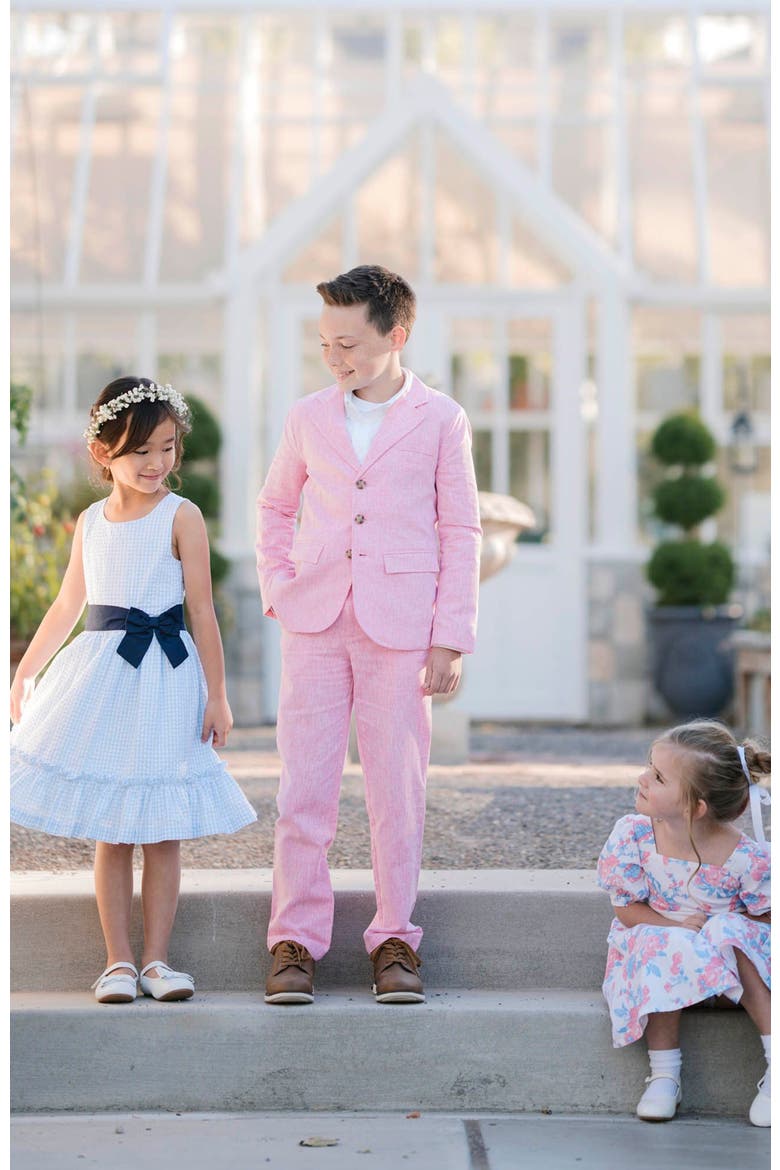 Boys' Linen Suit Pant, Toddler, Alternate, color, Rose Linen