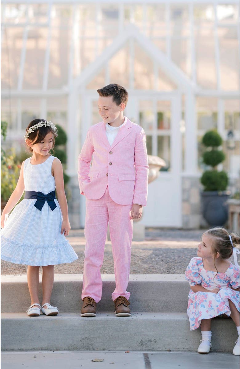 Hope & Henry Boys' Linen Suit Pant, Toddler, Alternate, color, Rose Linen