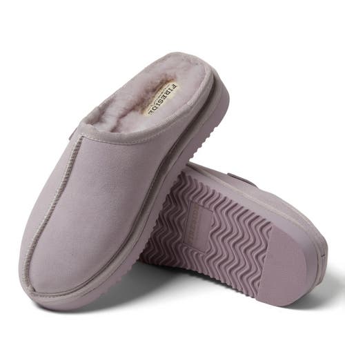 Dearfoams Fireside Greta Genuine Shearling Clog Slipper In Lilac