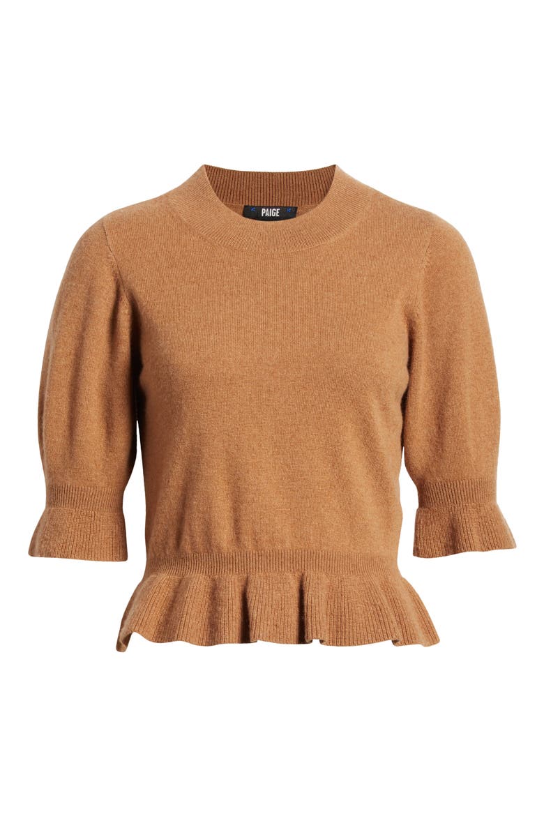 Sabelina Merino Wool Blend Sweater, Alternate, color, DARK CARAMEL