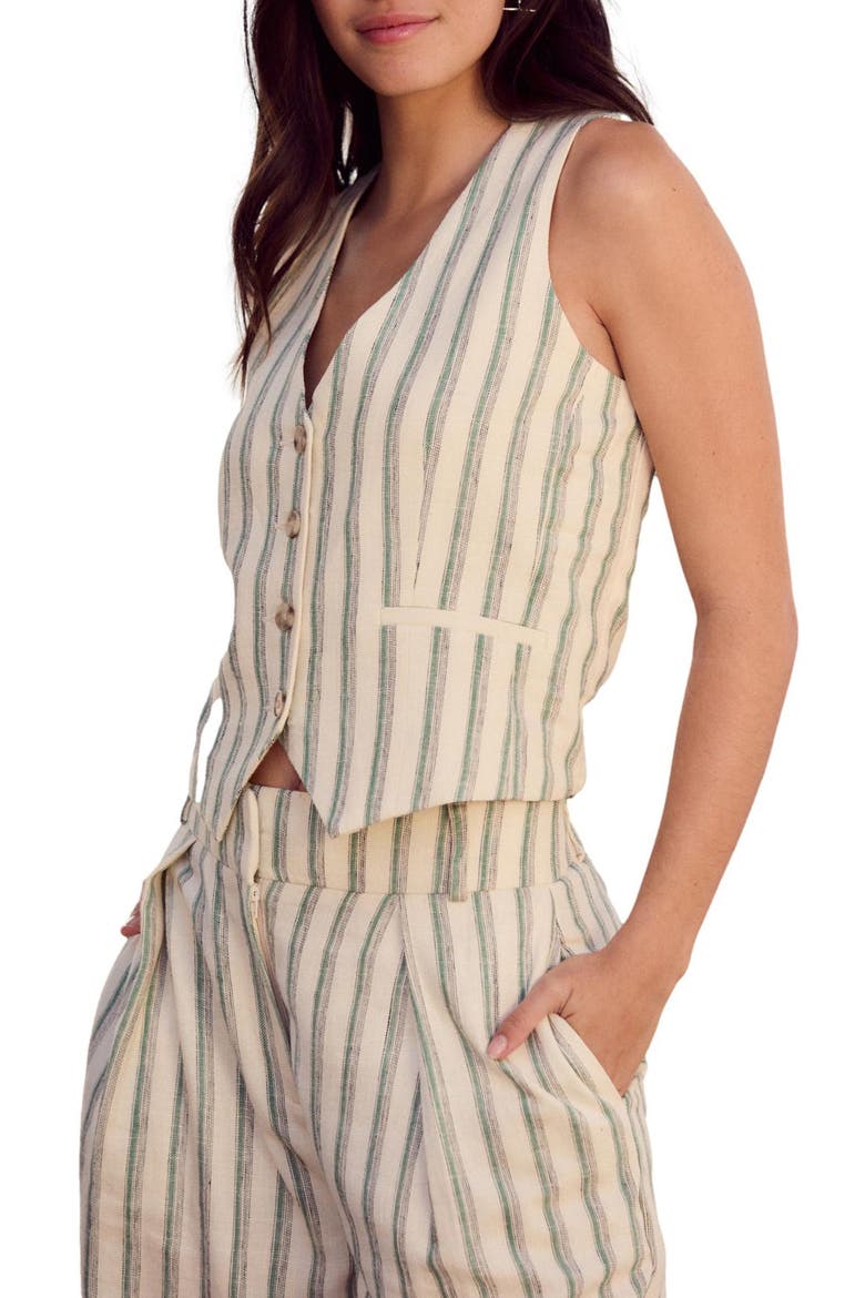 Stripe Vest, Main, color, WHITE