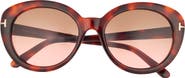 TOM FORD 55mm Round Sunglasses