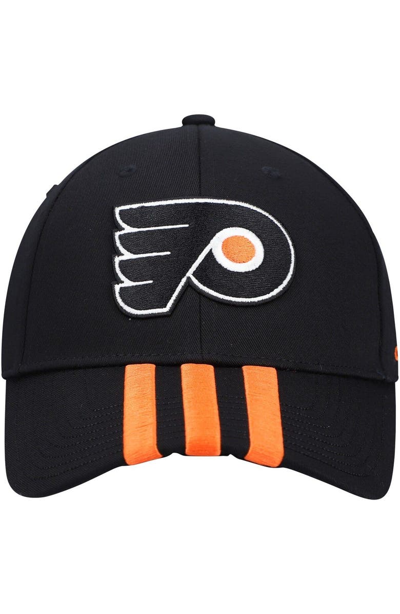 adidas Men's adidas Black Philadelphia Flyers Locker Room Three Stripe Adjustable Hat, Alternate, color, Black