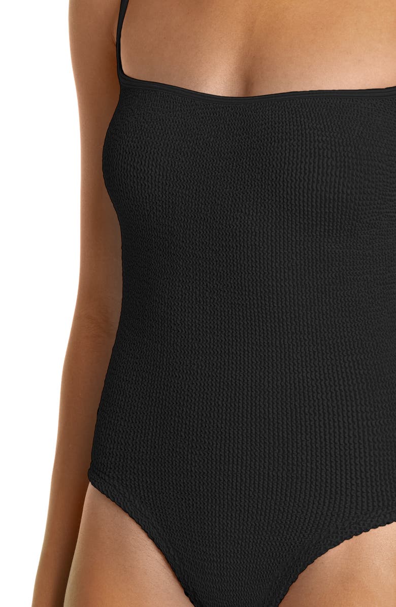 Hunza G Pamela One-Piece Swimsuit, Alternate, color, Black/Dtm