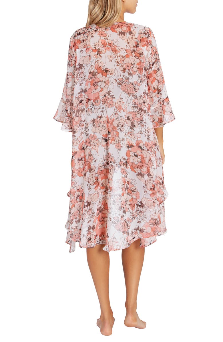 Midnight Bakery Floral Print Chiffon Duster, Alternate, color, 