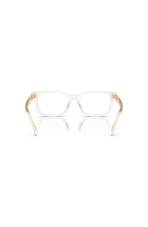 Ralph 52mm Rectangle Optical Glasses In Brown