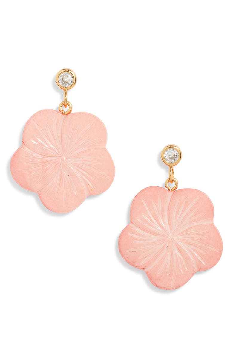 FRASIER STERLING Waikiki Flower Drop Earrings, Main, color, 