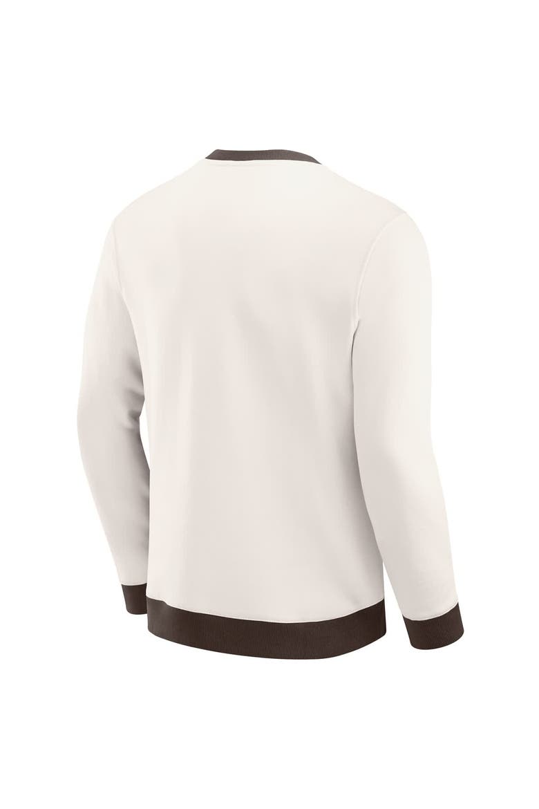 Men's Darius Rucker Collection by Fanatics  Cream Cleveland Browns Colorblock Pullover Sweatshirt, Alternate, color, Cream
