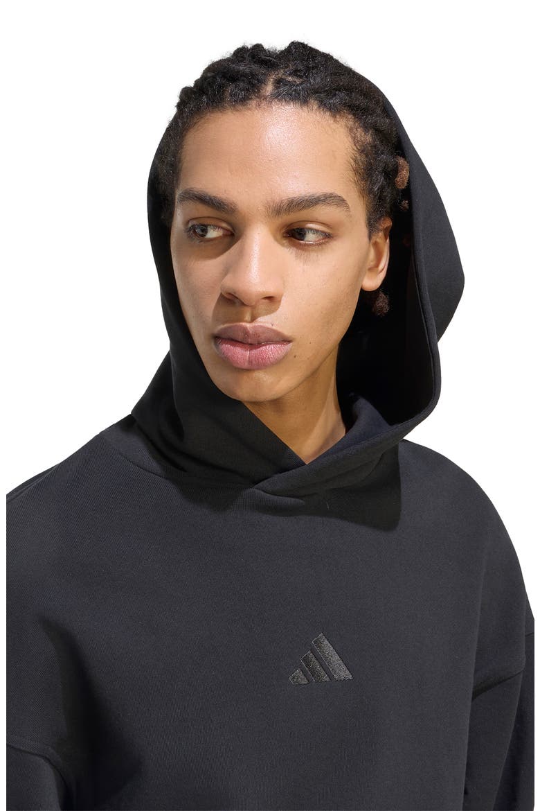 Kit 3-Stripes French Terry Hoodie, Alternate, color, BLACK/ OFF WHITE