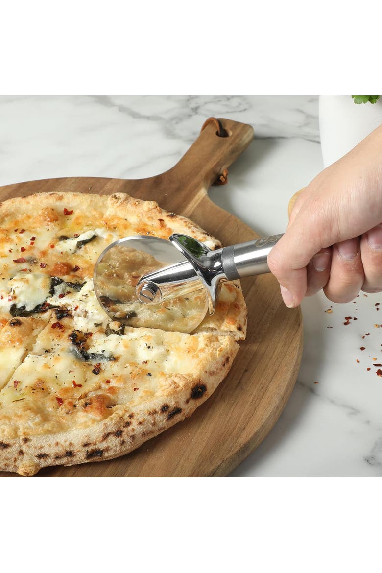 8.7 Inch Stainless Steel Pizza Cutter in Silver, Alternate, color, Silver