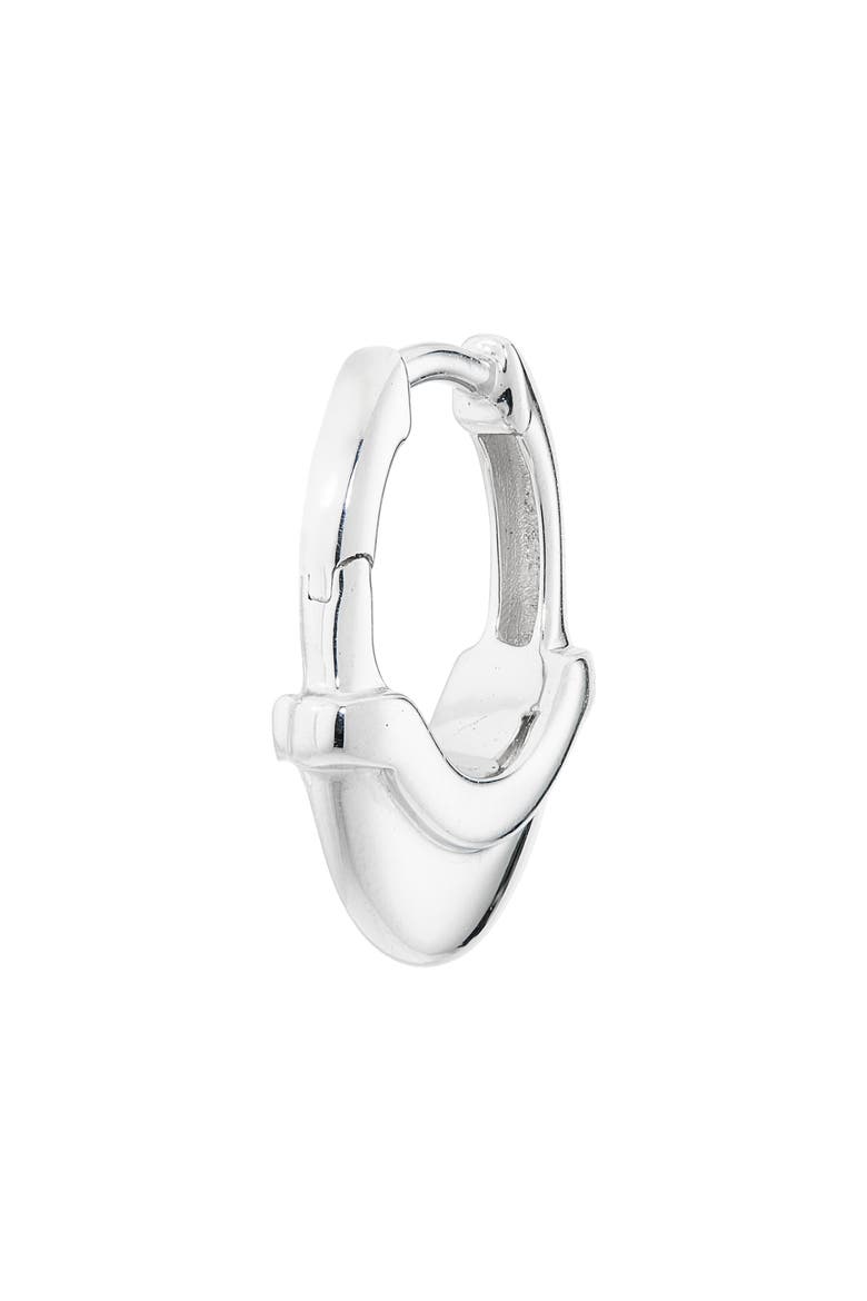 Luna Extra Small Sterling Silver Huggie Hoop Earrings, Alternate, color, SILVER