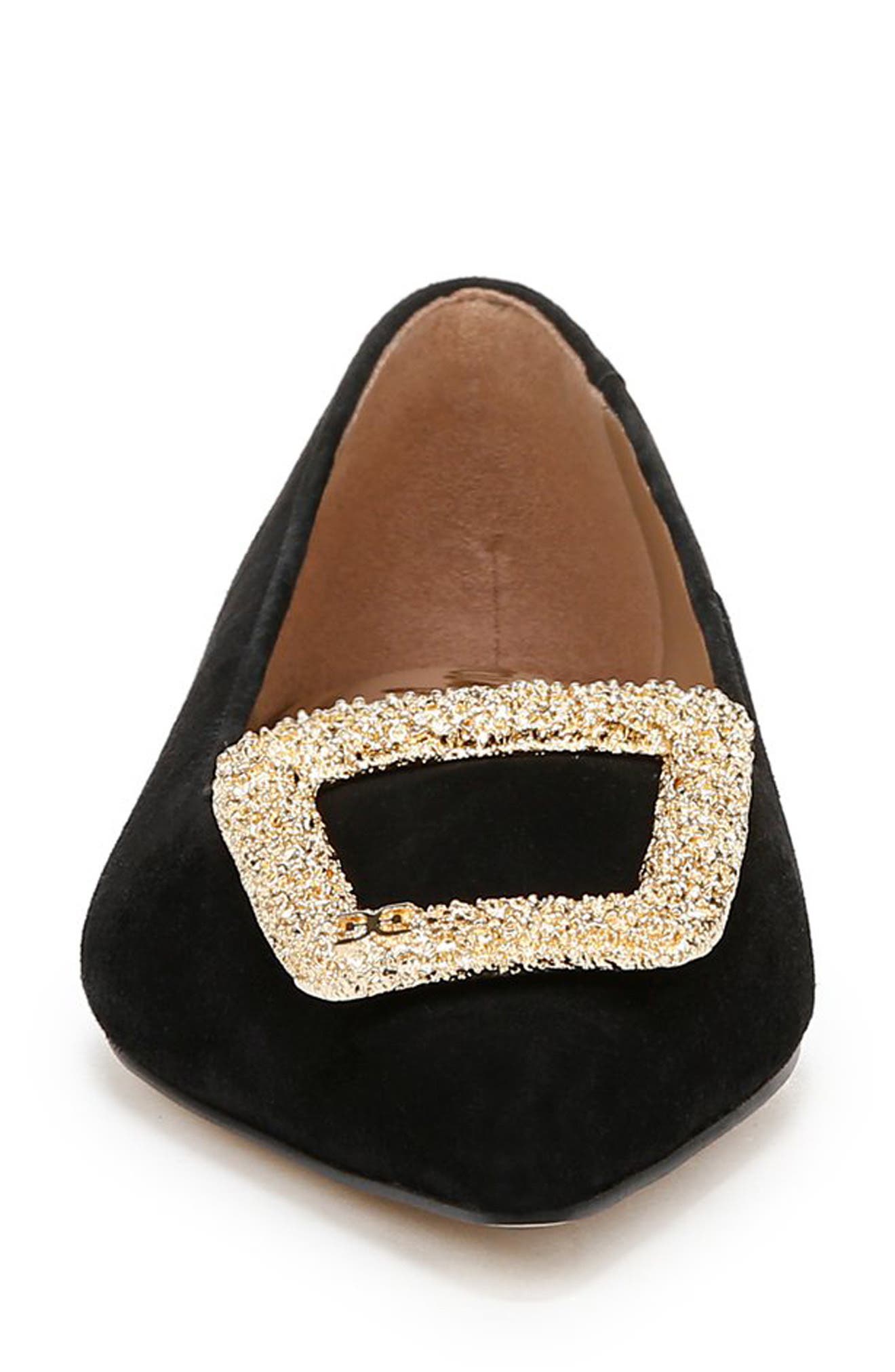 Sam Edelman Nico Pointed Toe Flat, Alternate, color, Black