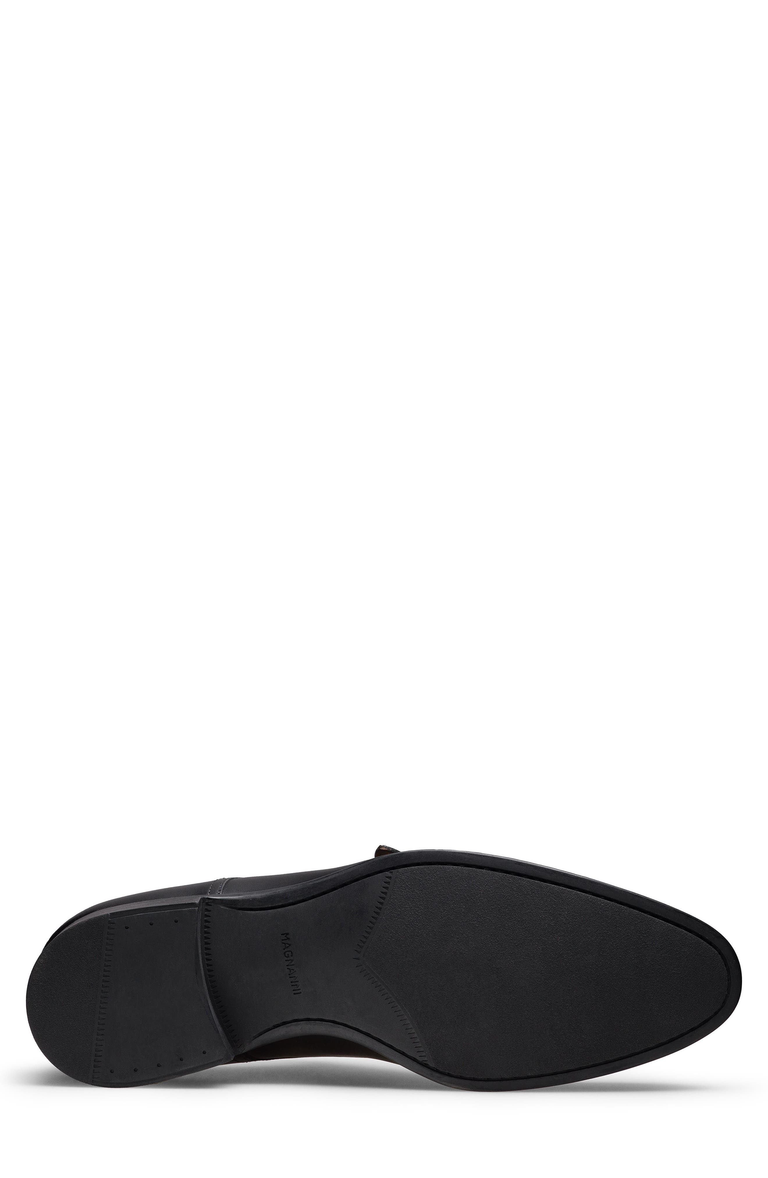 Magnanni Minorca Plain Toe Monk Shoe, Alternate, color, Black
