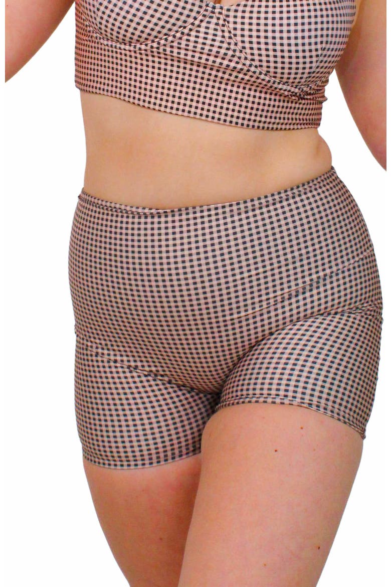 Emma 3" Swim Shorts, Alternate, color, Gingham