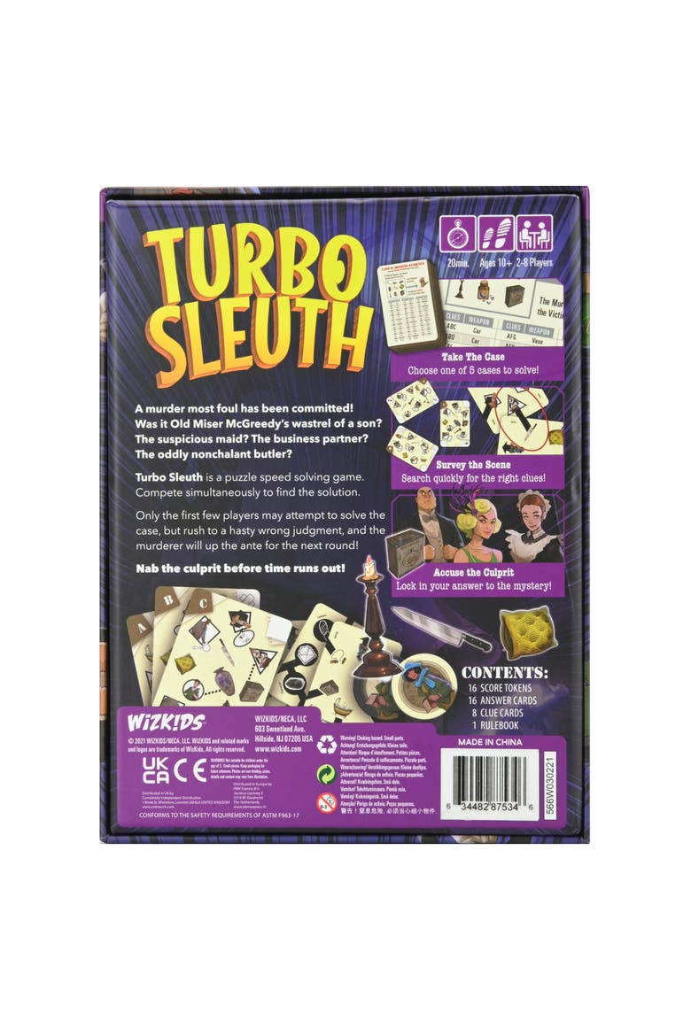 Turbo Sleuth Wizkids Puzzle Solving Game, Alternate, color, Multicolored
