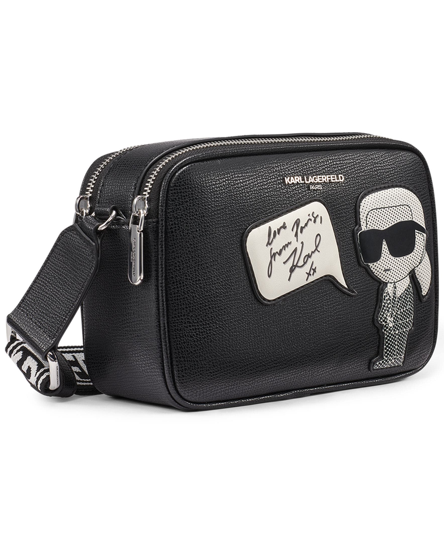KARL LAGERFELD PARIS Maybelle Crossbody, Alternate, color, Black/Silver