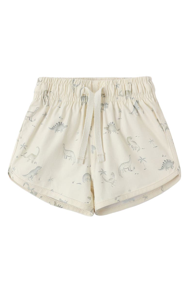 QUINCY MAE Kids' Dinosaur Swim Shorts, Alternate, color, Ivory