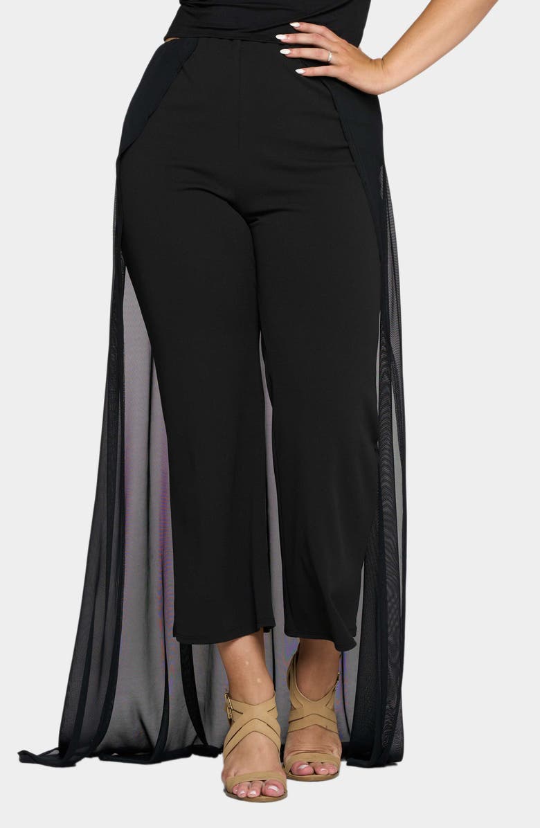 L I V D Walk Through Mesh Pants, Main, color, Black