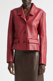 FERRAGAMO Single Breasted Leather Jacket