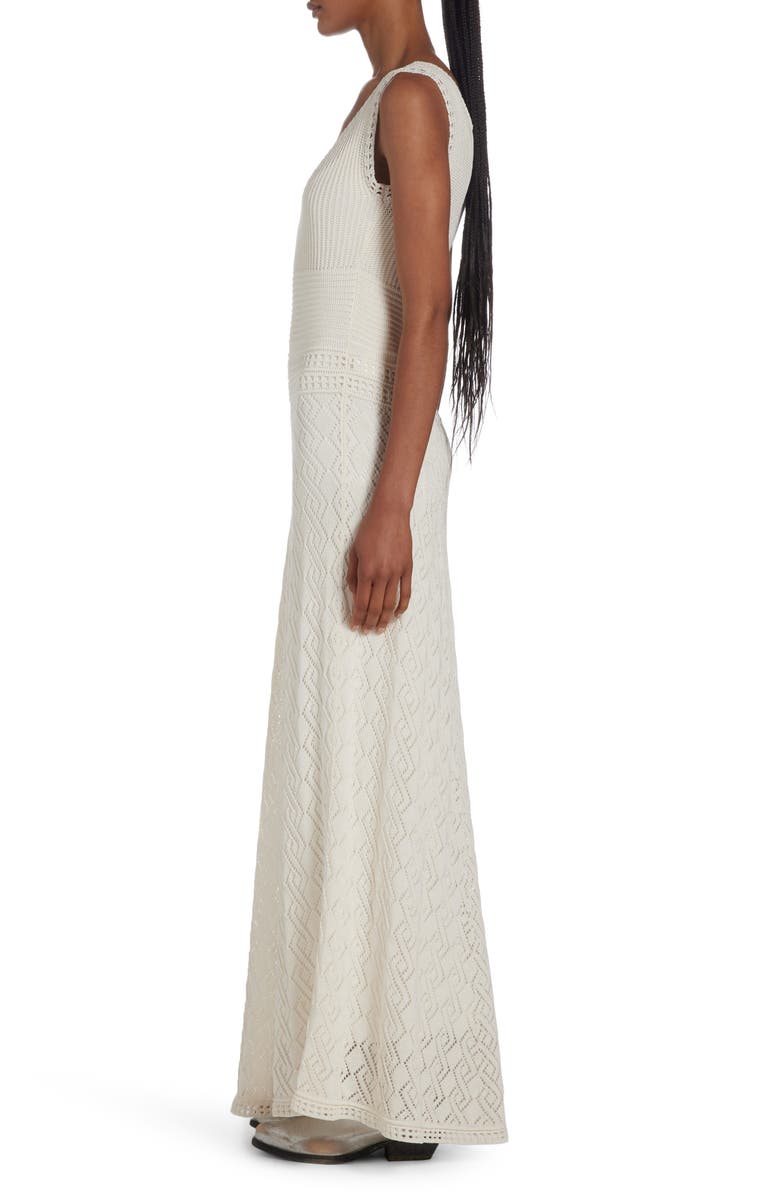 Golden Goose Sleeveless Pointelle Maxi Sweater Dress, Alternate, color, 