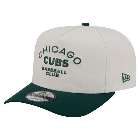 Men's New Era  Cream/Dark Green Chicago Cubs Chrome A-Frame 9FIFTY Snapback Hat