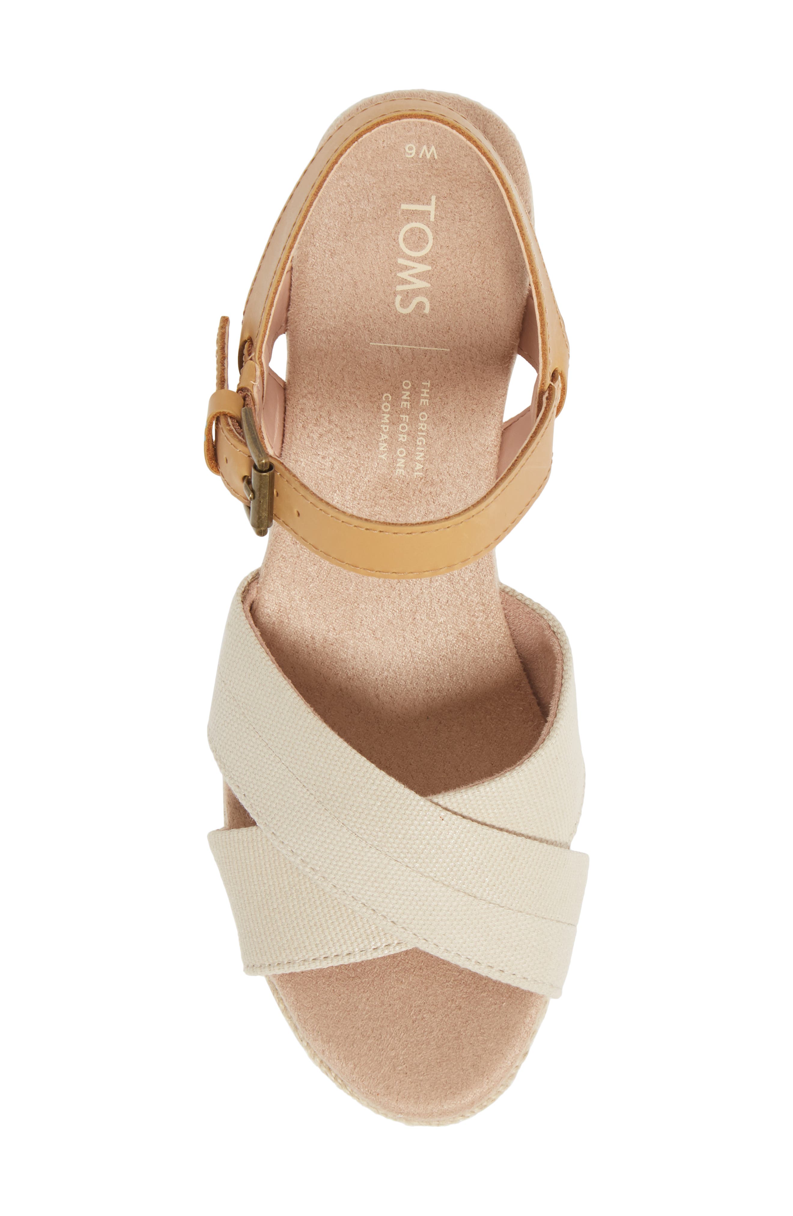 TOMS Willow Espadrille Platform Wedge Sandal, Alternate, color, 