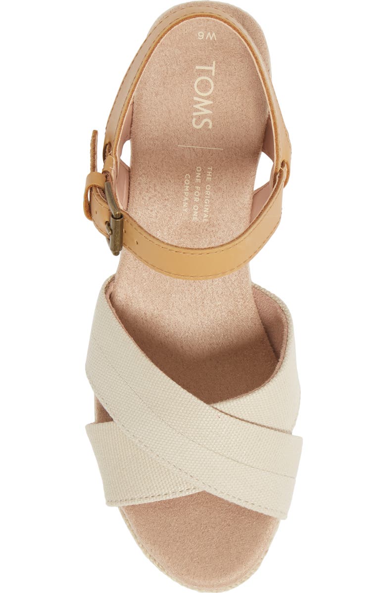 TOMS Willow Espadrille Platform Wedge Sandal, Alternate, color,