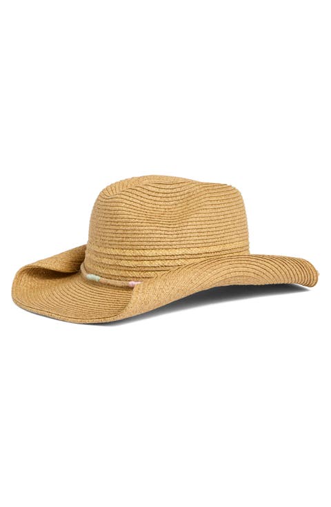 Rolled Straw Cowboy Hat