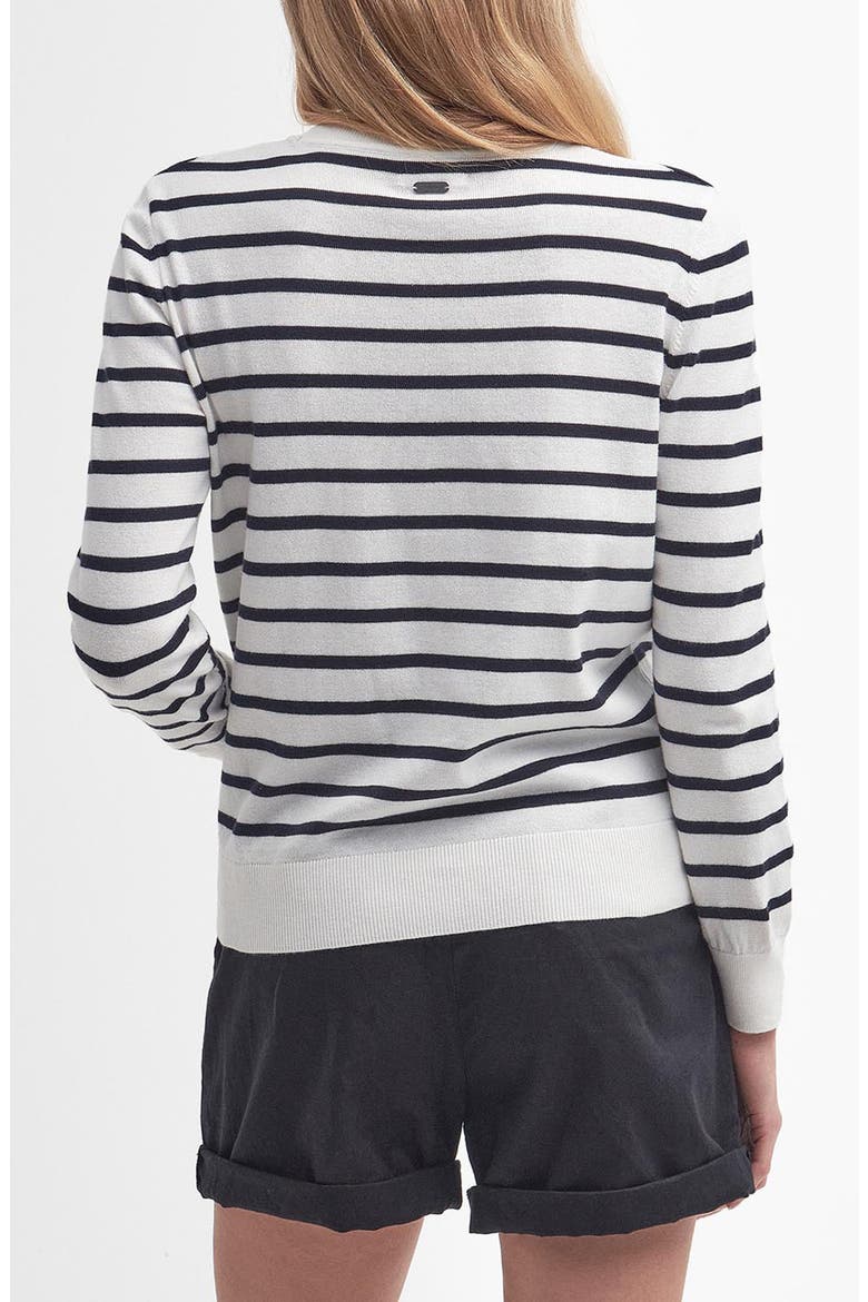 Ellewood Stripe Cotton Crewneck Sweater, Alternate, color, CLOUD/NAVY