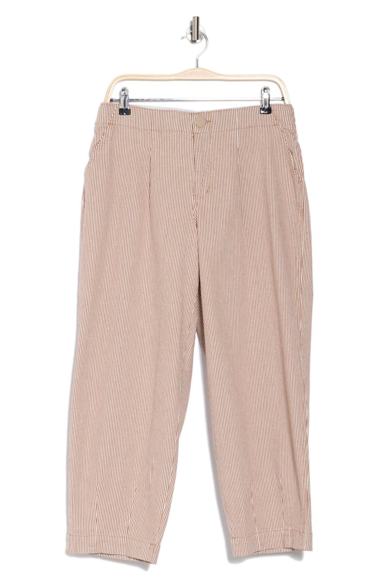 Democracy Railroad Stripe Barrel Leg Pants, Alternate, color, Cf - Coffee Stripe