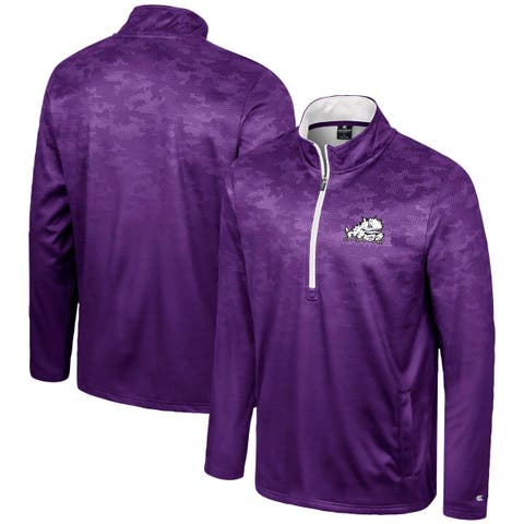 Men's Colosseum  Purple TCU Horned Frogs The Machine Half-Zip Jacket