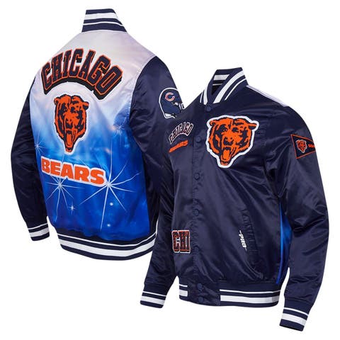 Men's Pro Standard Navy Chicago Bears Sublimated Satin Full-Snap Jacket