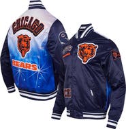 PRO STANDARD Men's Pro Standard Navy Chicago Bears Sublimated Satin Full-Snap Jacket