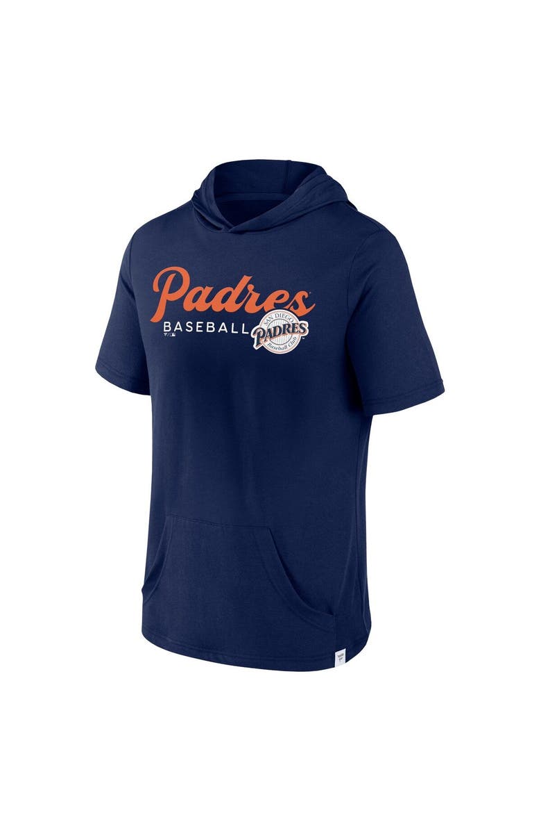 FANATICS Men's Fanatics Navy San Diego Padres Offensive Strategy Short Sleeve Pullover Hoodie, Alternate, color, 