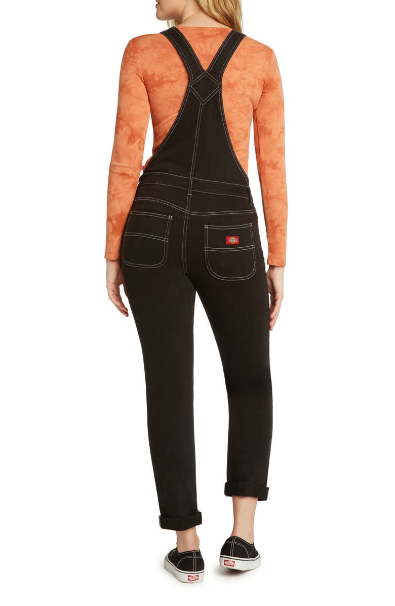 Dickies Button Front Denim Overalls, Alternate, color, 