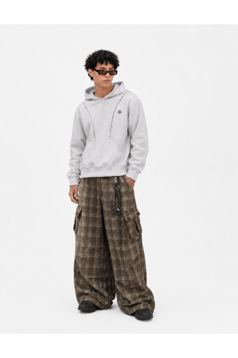 Baggy Barrel Cargo Pants, Main, color, Brown