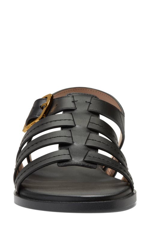 Cole Haan Flynn Fisherman Sandal In Black Leather
