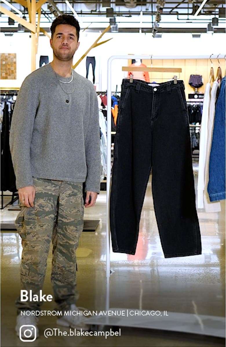 Dylan High Waist Straight Leg Carpenter Jeans, sales video thumbnail