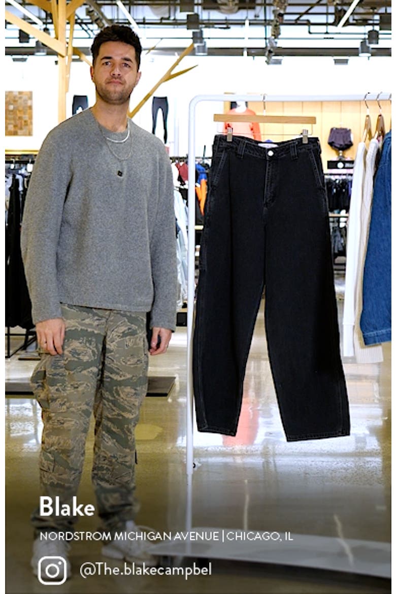 Dylan High Waist Straight Leg Carpenter Jeans video