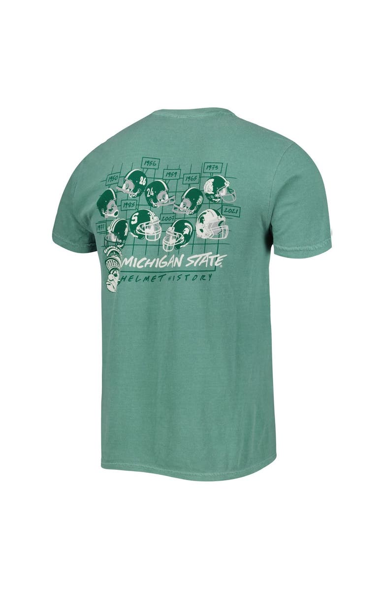 IMAGE ONE Men's Green Michigan State Spartans Vault Helmet History Comfort T-Shirt, Alternate, color, 