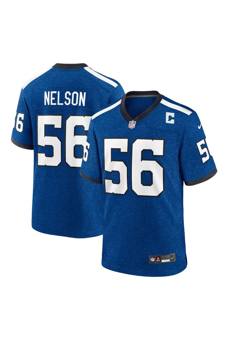 Men's Nike Quenton Nelson Royal Indianapolis Colts Indiana Nights Alternate Game Jersey, Main, color, Blue