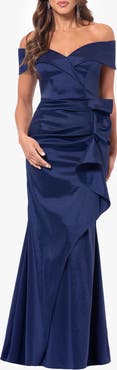 Xscape Evenings Off the Shoulder Taffeta Gown